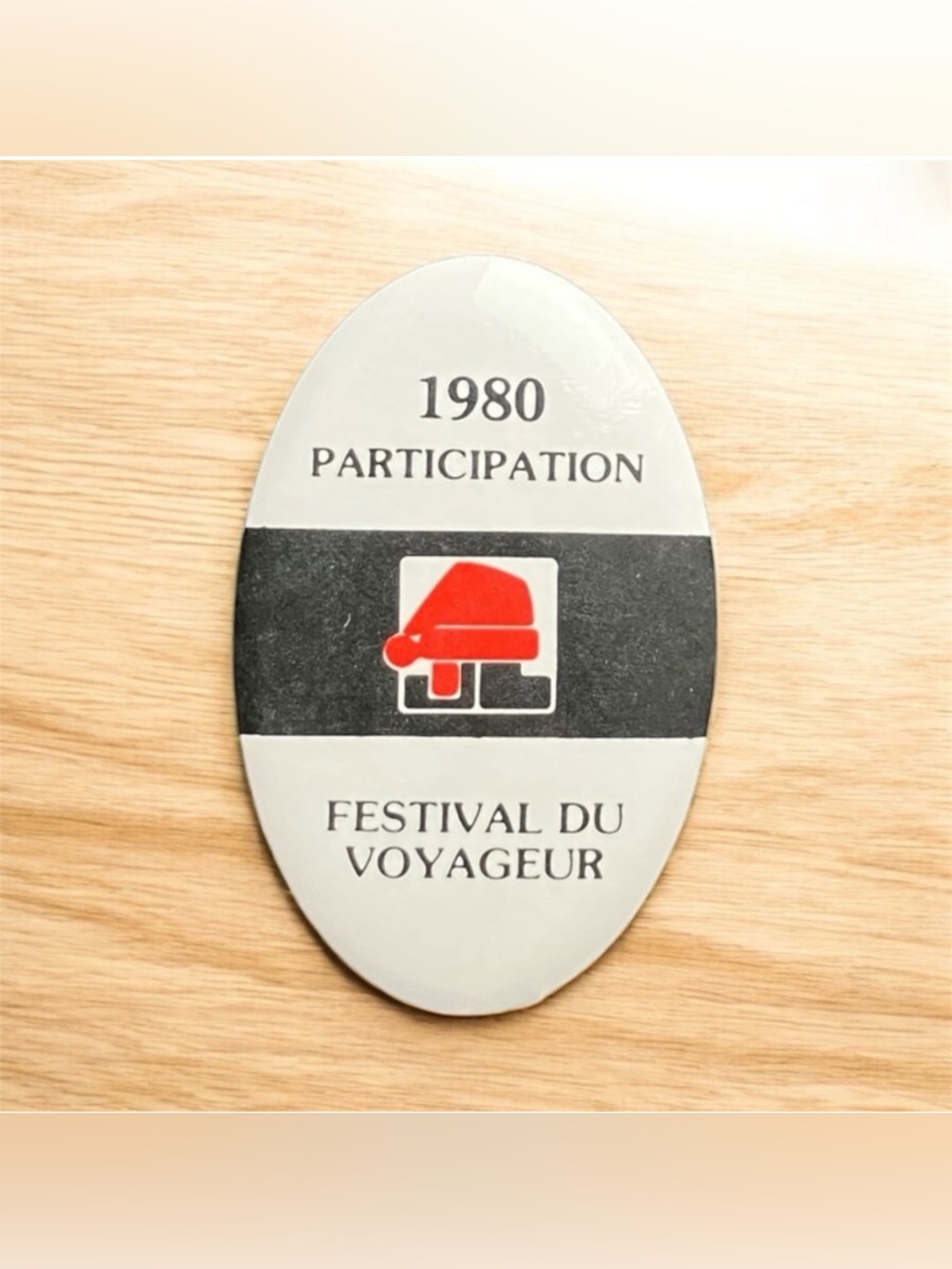 Vintage Festival du Voyageur 1980 Participation Collector Button Pin Pinback